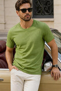 Mens 100% Cotton T-Shirt Classic Crew Neck Short Sleeve Tee Plain Solid Colour Soft Breathable Casual Daily Wear Top