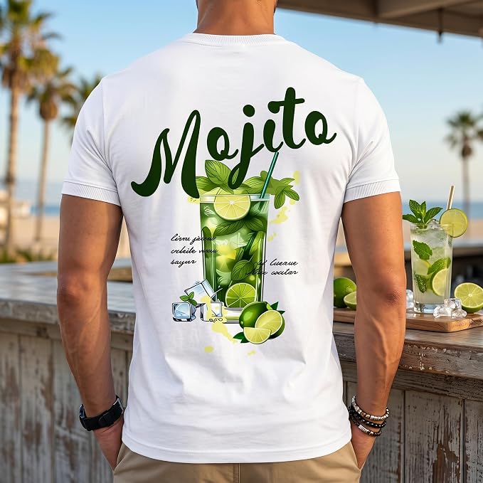 Men's White Crew Neck T-Shirt, Casual Short Sleeve Solid Tee, Soft Breathable Cotton Summer Top for Daily Wear M-XXL