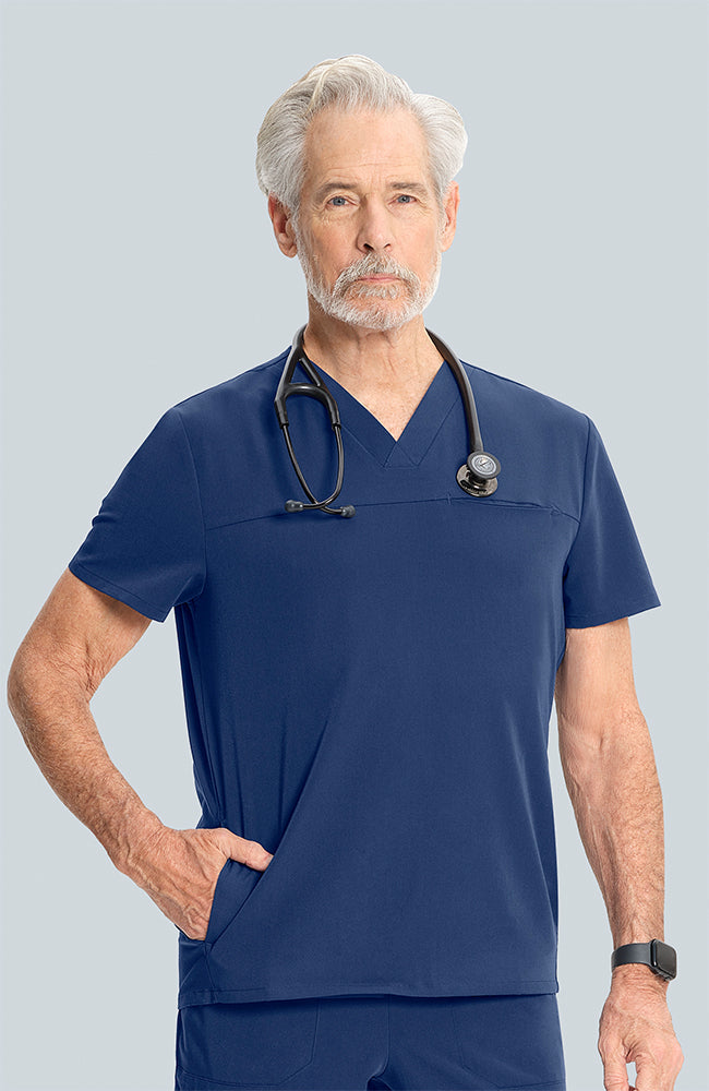 Men's Vapor 3-Pocket V-Neck Seamed Scrub Top