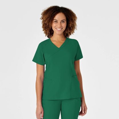 W123 Women’s Mock Wrap Top